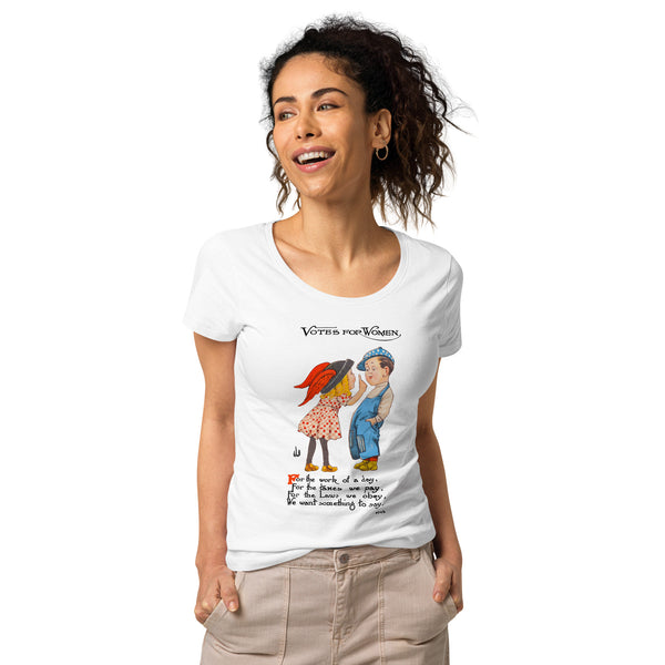 Votes for Women Vintage Illustration Women’s basic organic t-shirt - Objet D'Art