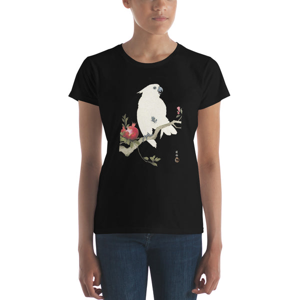 Cockatoo and pomegranat Women's short sleeve t-shirt - Objet D'Art