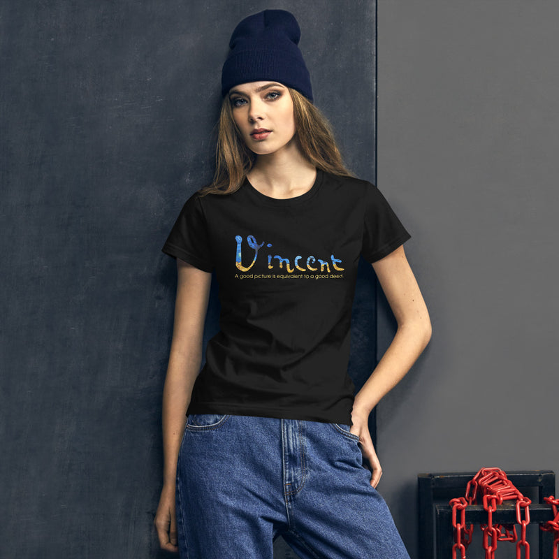 Vincent Van Gogh's Signature Women's short sleeve t-shirt - Objet D'Art