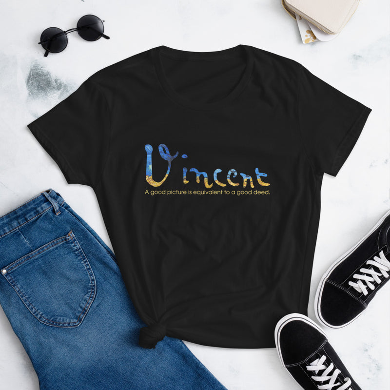 Vincent Van Gogh's Signature Women's short sleeve t-shirt - Objet D'Art