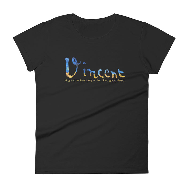 Vincent Van Gogh's Signature Women's short sleeve t-shirt - Objet D'Art