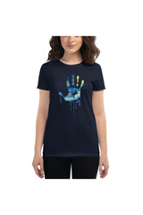 Starry Night Hand Print Women's short sleeve t-shirt - Objet D'Art
