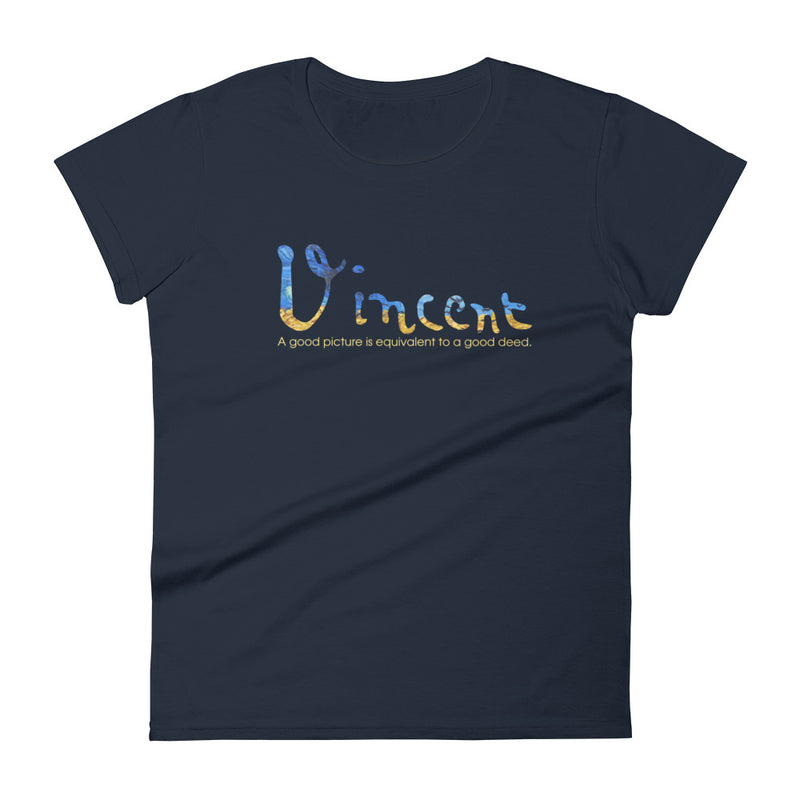 Vincent Van Gogh's Signature Women's short sleeve t-shirt - Objet D'Art