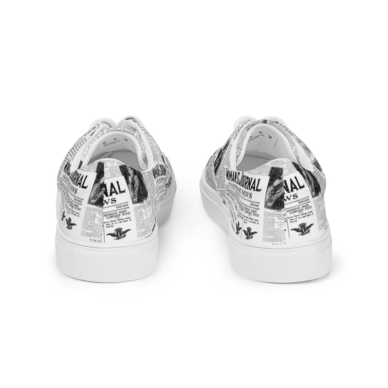 Women Suffrage Headlines Women’s lace-up canvas shoes - Objet D'Art