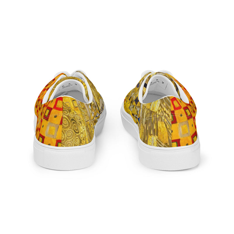 Klimt Women’s lace-up canvas shoes - Objet D'Art