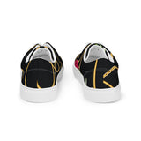 Chained Maiden Women’s lace-up canvas shoes - Objet D'Art
