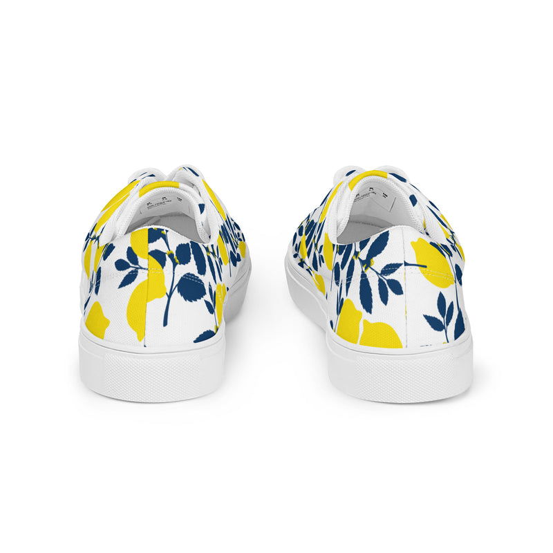 Lemony Fresh Women’s lace-up canvas shoes - Objet D'Art