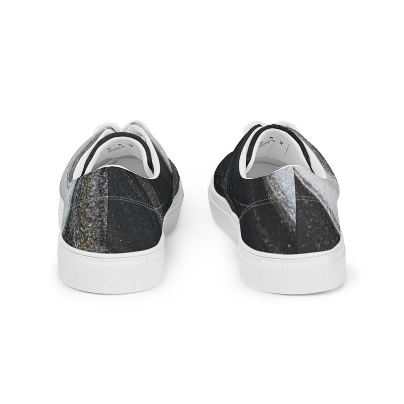 Granite Women’s lace-up canvas shoes - Objet D'Art
