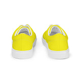 Bright Yellow Women’s lace-up canvas shoes - Objet D'Art