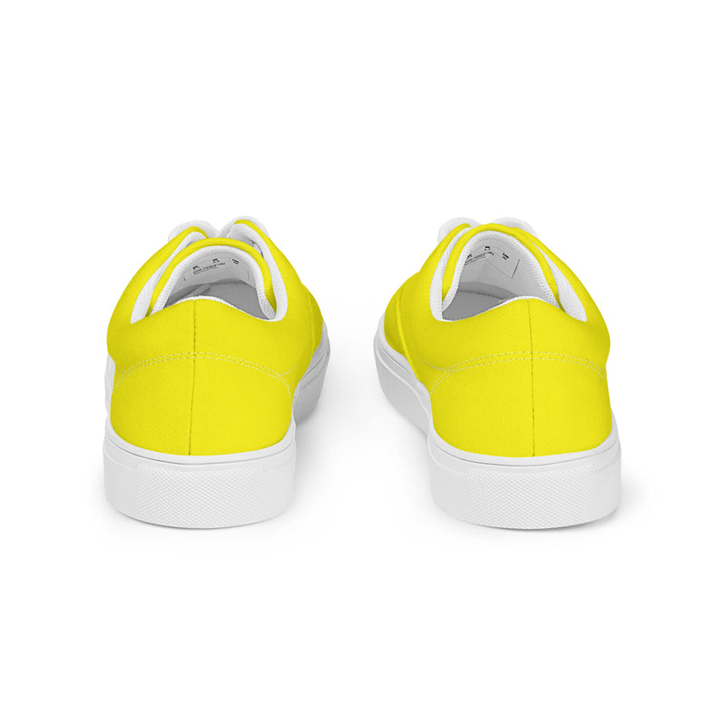 Bright Yellow Women’s lace-up canvas shoes - Objet D'Art