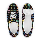 Butterfly Kaleidoscope Women’s lace-up canvas shoes - Objet D'Art