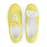 Greek Key Sunshine Women’s lace-up canvas shoes - Objet D'Art