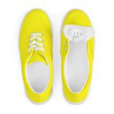 Bright Yellow Women’s lace-up canvas shoes - Objet D'Art