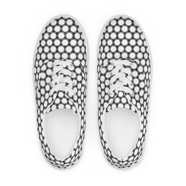 Nested Circles Women’s lace-up canvas shoes - Objet D'Art
