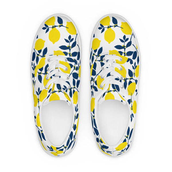 Lemony Fresh Women’s lace-up canvas shoes - Objet D'Art
