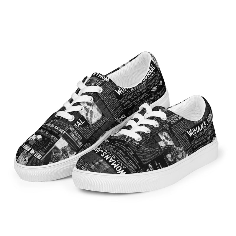 Women's Suffrage Women’s lace-up canvas shoes - Objet D'Art