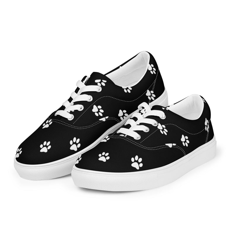 Paws Women’s lace-up canvas shoes - Objet D'Art