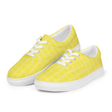 Greek Key Sunshine Women’s lace-up canvas shoes - Objet D'Art
