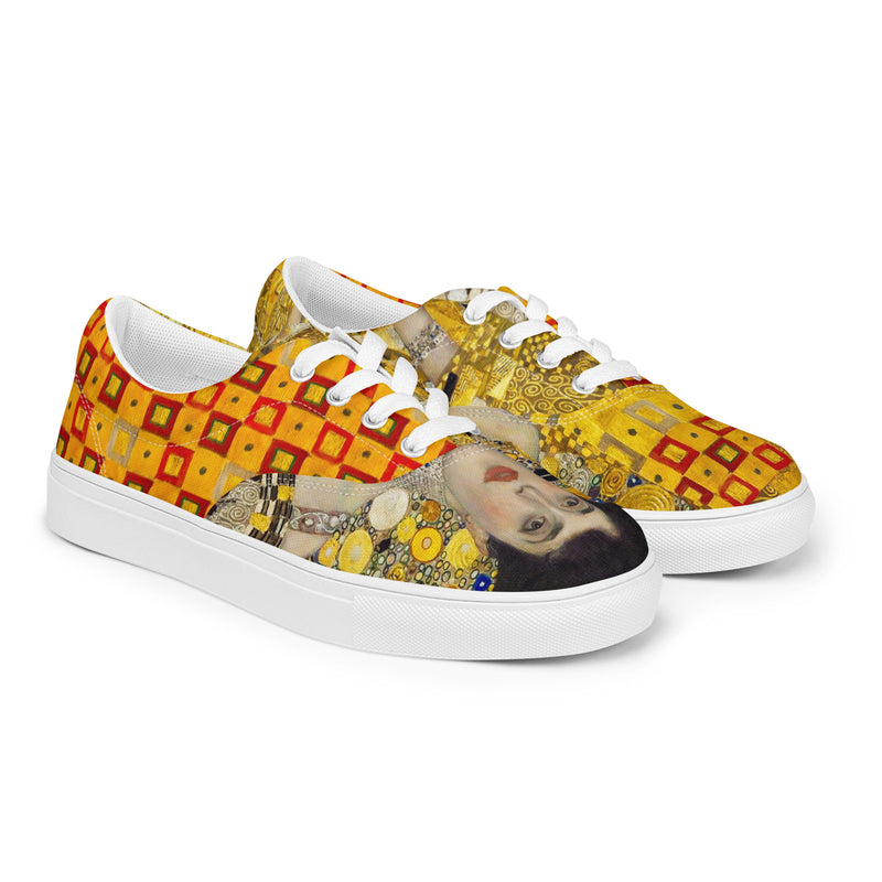 Klimt Women’s lace-up canvas shoes - Objet D'Art