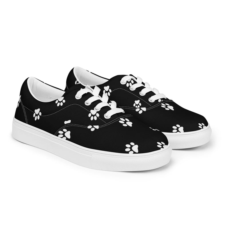 Paws Women’s lace-up canvas shoes - Objet D'Art