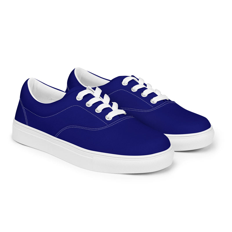 Ink Blue Women’s lace-up canvas shoes - Objet D'Art