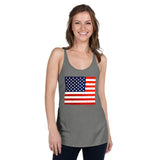 US Flag Women's Racerback Tank - Objet D'Art
