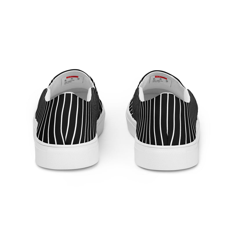 Striped Women’s slip-on canvas shoes - Objet D'Art