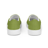 Grasshopper Green Summertime Women’s slip-on canvas shoes - Objet D'Art