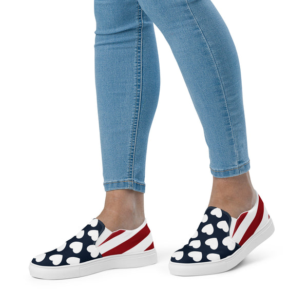 Americana Women’s slip-on canvas shoes - Objet D'Art