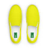 Lemon Yellow Women’s slip-on canvas shoes - Objet D'Art