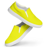 Lemon Yellow Women’s slip-on canvas shoes - Objet D'Art