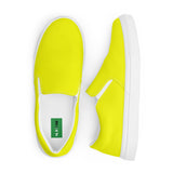 Lemon Yellow Women’s slip-on canvas shoes - Objet D'Art