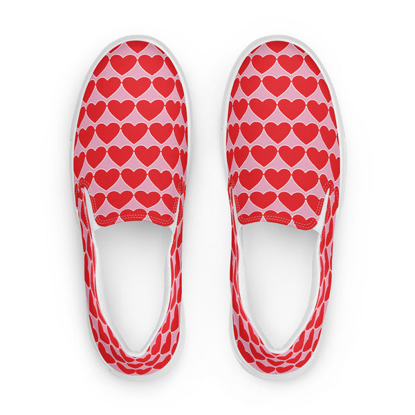 String of Hearts Women’s slip-on canvas shoes - Objet D'Art