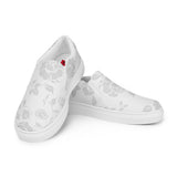 Gainsboro Rose Silhouette Women’s slip-on canvas shoes - Objet D'Art