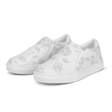 Gainsboro Rose Silhouette Women’s slip-on canvas shoes - Objet D'Art