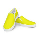 Lemon Yellow Women’s slip-on canvas shoes - Objet D'Art