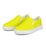 Lemon Yellow Women’s slip-on canvas shoes - Objet D'Art