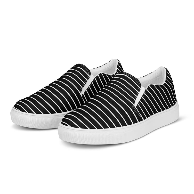 Striped Women’s slip-on canvas shoes - Objet D'Art