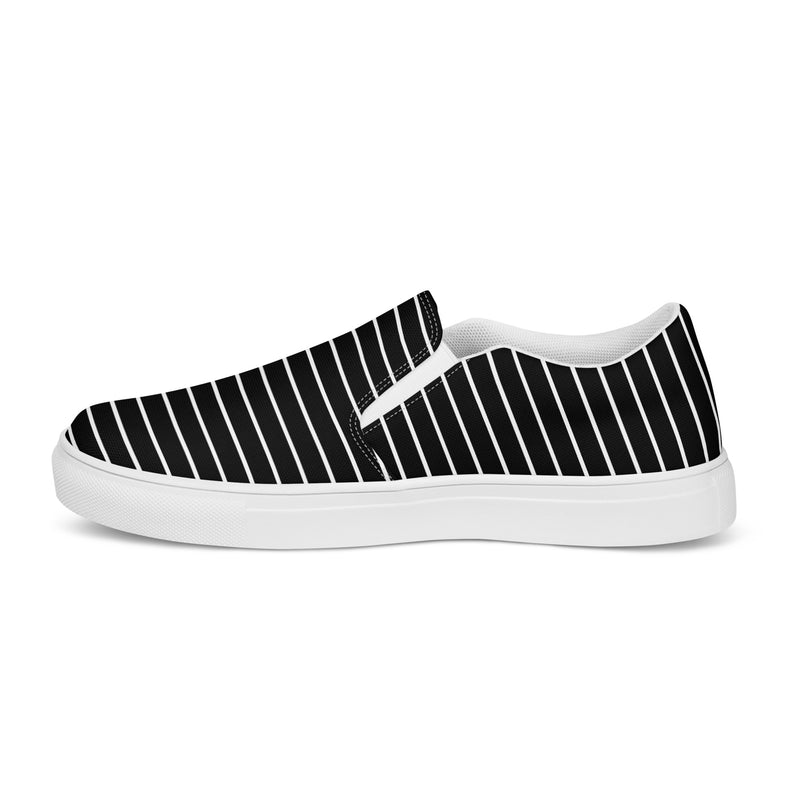 Striped Women’s slip-on canvas shoes - Objet D'Art