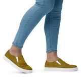 Bronze Beauty Women’s slip-on canvas shoes - Objet D'Art