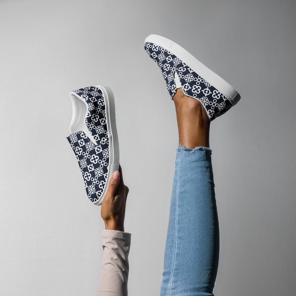 Adinkra Vibes Women’s slip-on canvas shoes - Objet D'Art