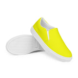 Lemon Yellow Women’s slip-on canvas shoes - Objet D'Art