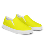 Lemon Yellow Women’s slip-on canvas shoes - Objet D'Art