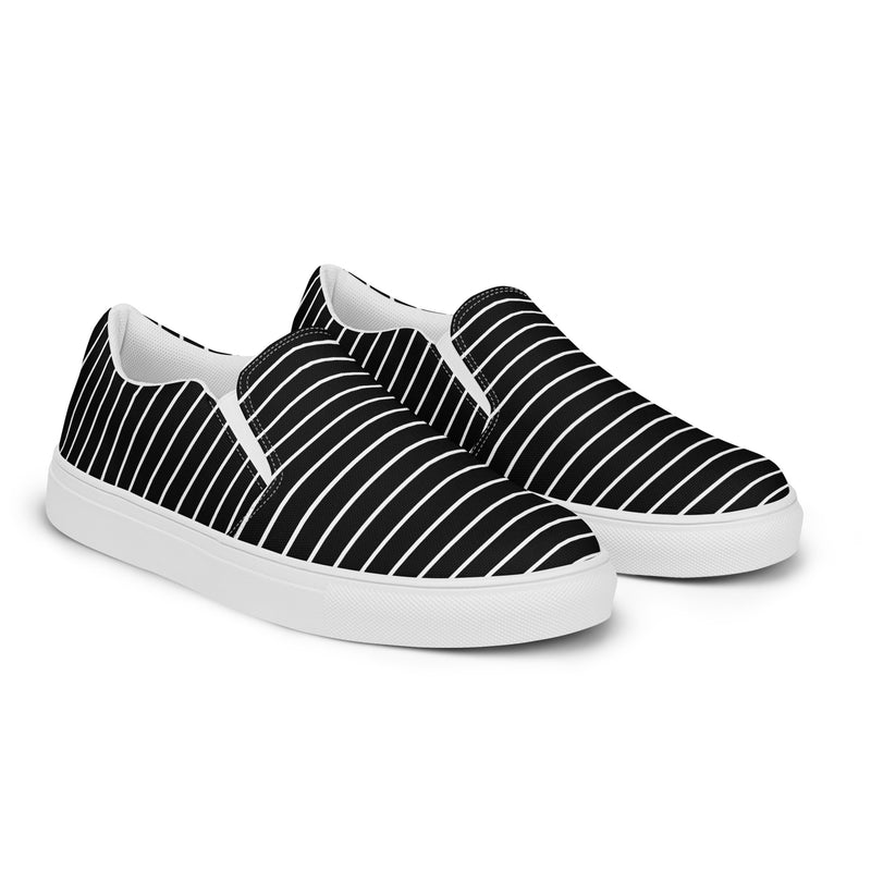 Striped Women’s slip-on canvas shoes - Objet D'Art