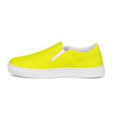 Lemon Yellow Women’s slip-on canvas shoes - Objet D'Art